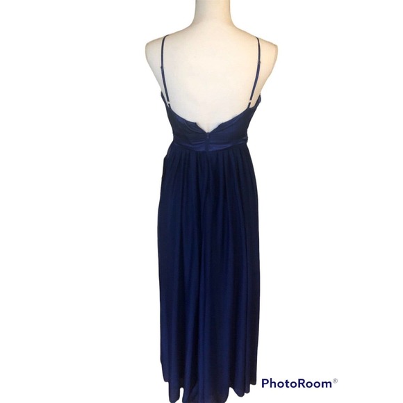 Cocktail Formal Sequin Full Length DRESS ROYAL BLUE SZ 3 $200 Read - Picture 9 of 13